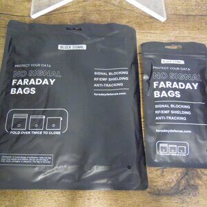 Faraday Bag Small & Large size Keeps your items secure and private--2pcs